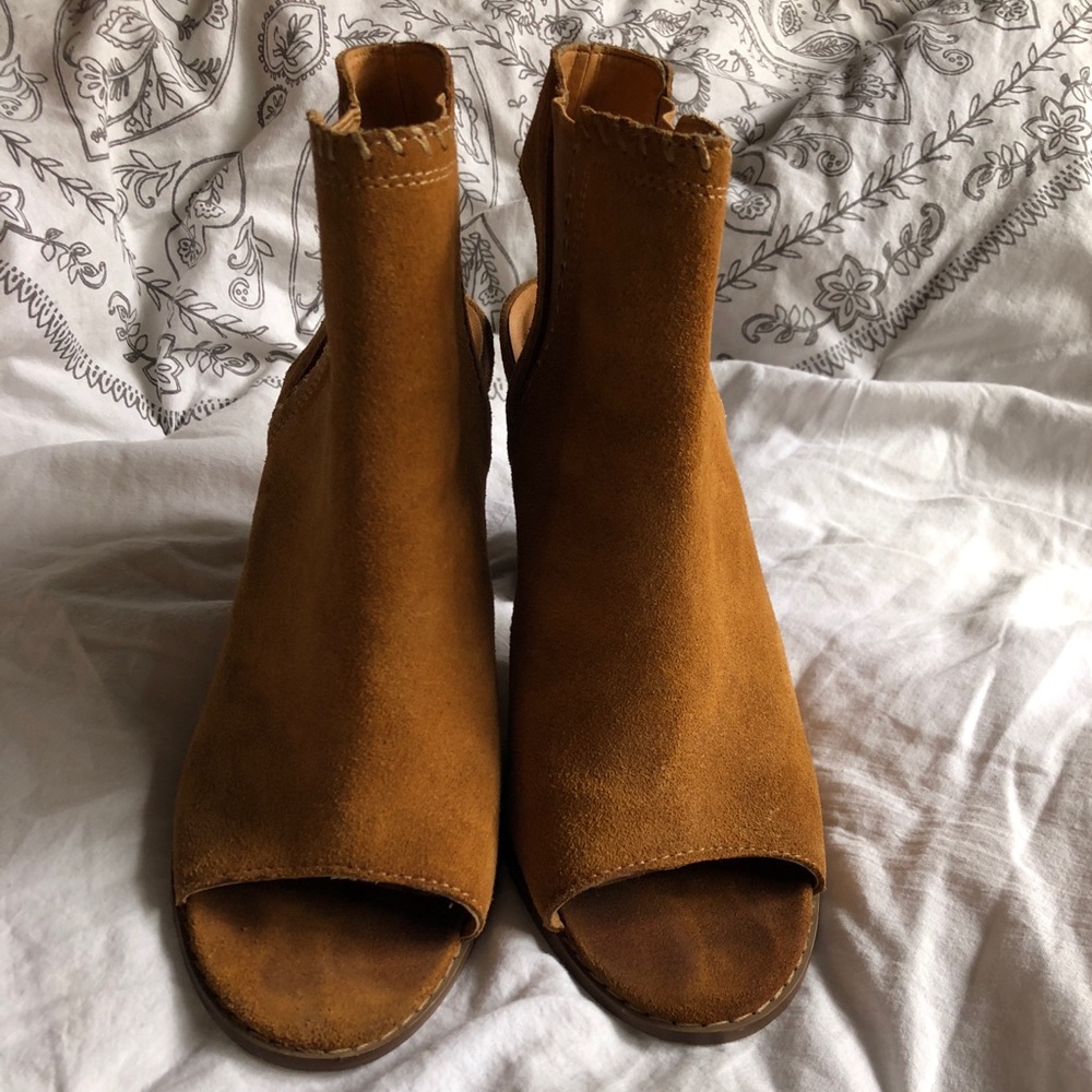 Open toe booties